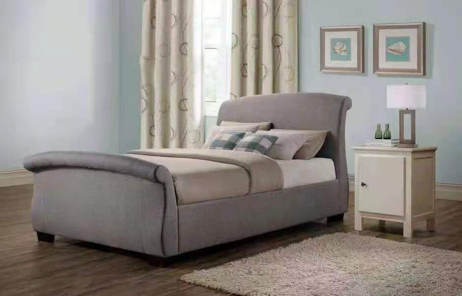 Florence King Bed Frame In Beige, King Size Bed Suite Perth Australia